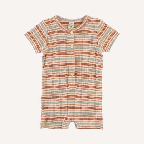 short sleeve union shortie | multi stripe | organic cotton multi rib – kate quinn