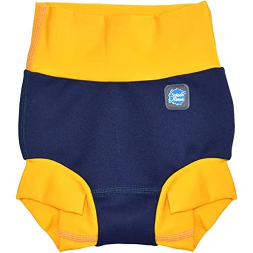 Happy Nappy™ Navy & Yellow Reusable Swim Diaper – 6-12 Months