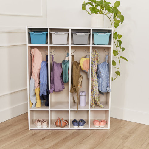 ECR4Kids Streamline 4-Section Coat Locker, Classroom Furniture & Reviews | Wayfair