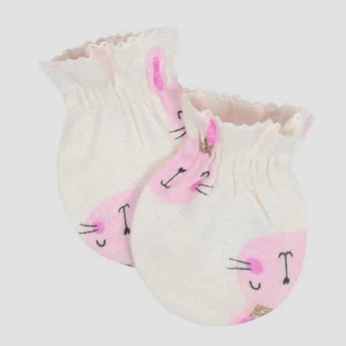 Gerber® Baby Girls' 3pk Mittens Princess - Pink/Cream 0/3M
