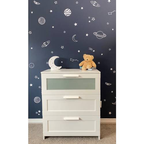 Space Wall Decals / Stars, Planets, Shooting Stars /Rocket Wall Stickers / Nursery Decor / Kids Room