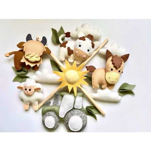 Crib baby mobile  farm nursery mobile   baby mobile   farm mobile nursery   crib mobile farm animal mobile