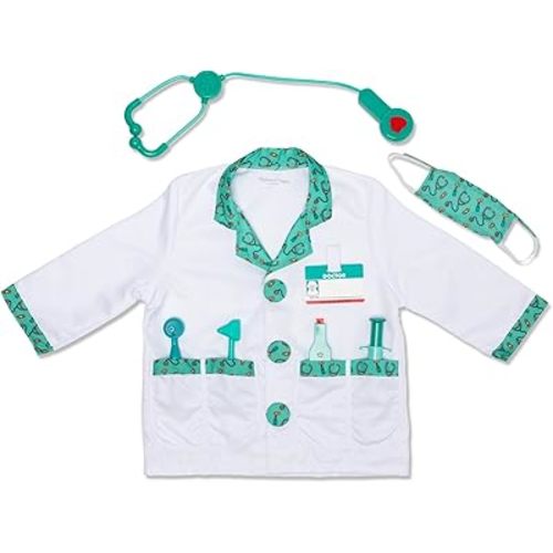 Melissa & Doug Doctor Role Play Costume Dress-Up Set (7 pcs) Frustration-Free Packaging