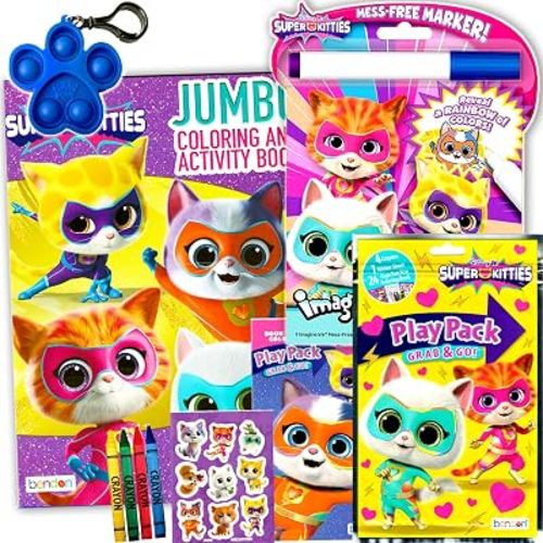 Super Kitties Coloring Book Activity Set - Bundle with Coloring Books,Play Pack, Stickers for Kids