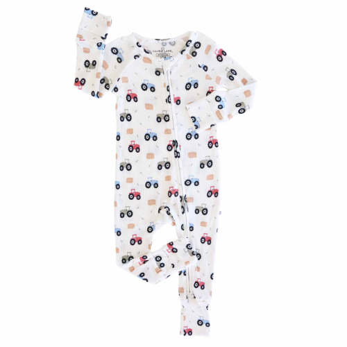 Little Farmer Bamboo Waffle Convertible Zip Romper