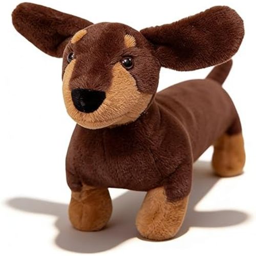 Stuffed Dog Plush Dachshund Stuffed Animal, 23.6 Inch Giant Weiner Dog Plushies, Soft & Huggable Large Animal Plush Toy for Christmas, Birthday