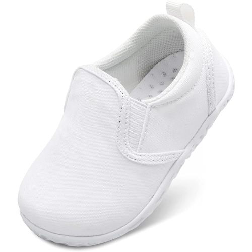 FEETCITY Unisex Baby Shoes Boys Girls Sneakers Infant Slip On First Walking Shoes Toddler Casual Star Sneaker Crib Shoes - 6-12 Months Infant - All White