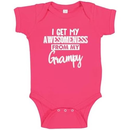 I Get My Awesomeness from My Grampy Baby One Piece Bodysuit Or Toddler T-Shirt Grampy Gift