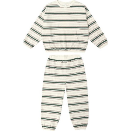 Stripe Cotton Top & Pants Set, 6-12M