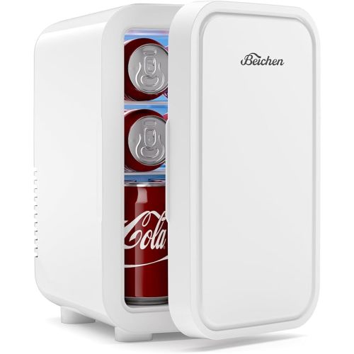 Mini Fridge,6 Liter / 8 Can Small Fridge for Bedroom, Car, Office