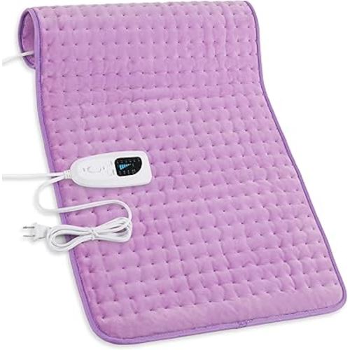 Electric Heating Pads,Heating Pad for Back,Shoulder,Hot Pad for Neck and Arms,Abdomen,Moist Heated Pad for Legs and Knee,Auto Shut Off(Baby Purple, 33''×17'')