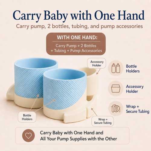 Bottle Holder for Spectra Breast Pump - Fits All S1 S2 Versions - Organize Your Space and Simplify Your Pumping Journey - Functional Design
