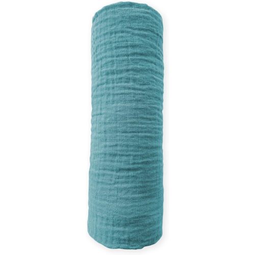 SwaddleDesigns Cotton Muslin Swaddle Blanket, Receiving Blanket for Baby Boys & Girls, Best Registry Gift, 46x46 inches, Teal