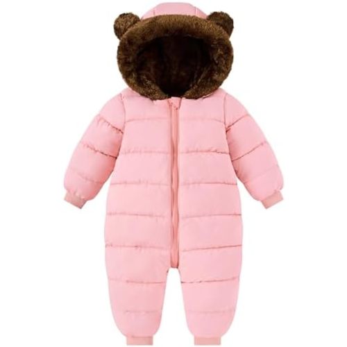 BFUSTYLE Baby Boy Snowsuit Long Sleeve Infant Coat 0-24 Months Winter Suit Newborn Puffer Jacket With Hooded