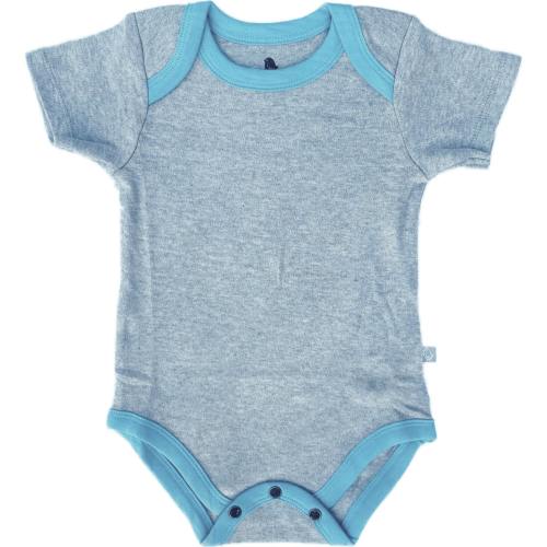 Organic Cotton Lap Bodysuit | Vintage Aqua Colorblock