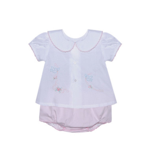 Avery Diaper Set - Birds w/Bows - Remember Nguyen