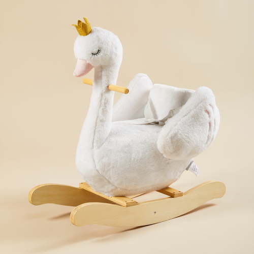 White Swan Plush Rocker Swan Rocker