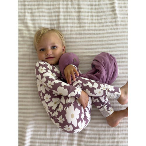Blossom Mauve Convertible Footie Pajamas | günamüna