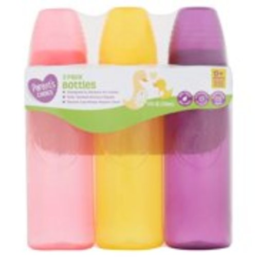 Parent's Choice Baby Bottles, 0+ Months, 9 oz, 3 count - Colors May Vary