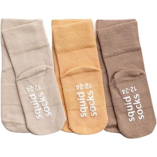 squid socks Baby Grip Socks | US Age 0-6M Caramel