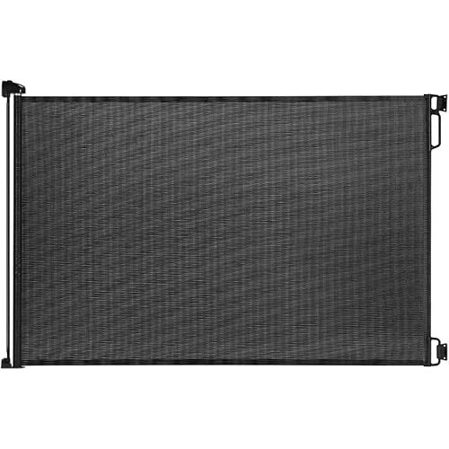 EasyBaby Retractable Baby Gate, 33" Tall, Extends up to 55'' Wide, Black/Child Safety Baby Gates, Pet Retractable Gates for Stairs, Doorways, Hallways, Indoor and Outdoor