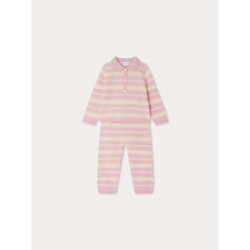 Bonpoint x Guest in Residence Lumi Pink Cashmere Striped Set