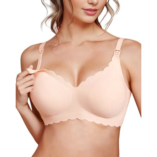 As Fairy Maternity Bras for Pregnancy, Nursing Bras for Breastfeeding, Lace Nursing Bralette Full Coverage