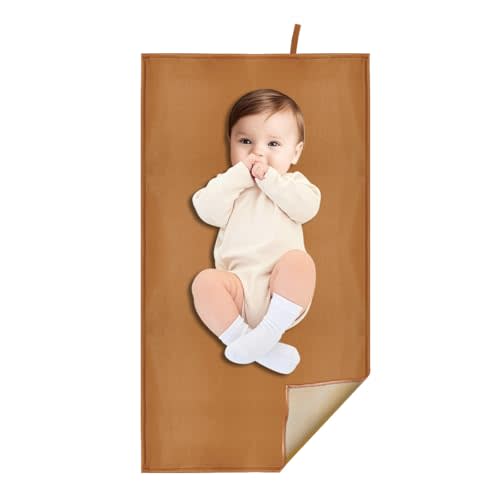 Waterproof Baby Diaper Changing Pad, Light Brown | Wipeable & Foldable, Portable Diaper Changing Mat, Fits Diaper Bags for Travel, Home And on-The-Go Use