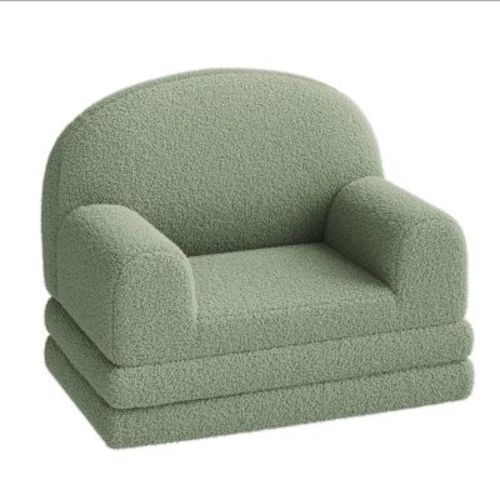 Kids Sofa Chair, 2-in-1 Convertible Toddler Couch Lounge, Comfy Fold Out Teddy Fleece Fabric, Children's Sofa Bed for Playroom, Bedroom, Nursery