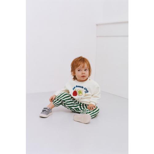 STRIPED KNIT JUMPER - Ecru / Green | ZARA United States