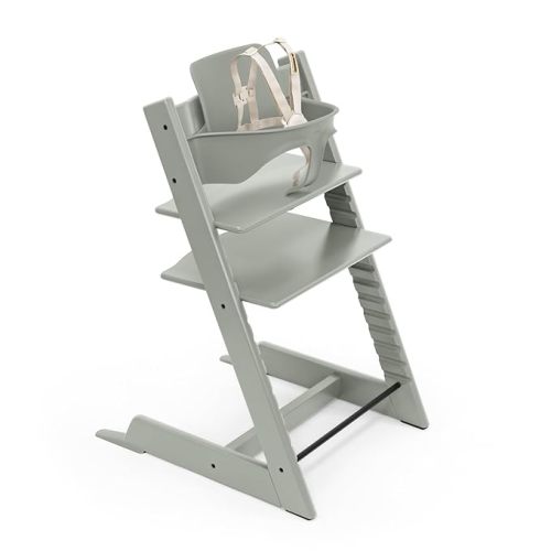 Stokke Tripp Trapp High Chair 2, Glacier Green - Includes Chair + Baby Set with Removable Harness for Children 6-36 Months - Adjustable, Ergonomic & Easy to Clean