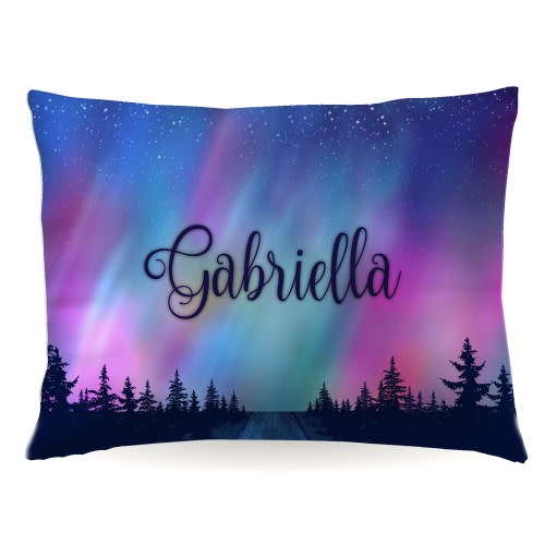 Aurora Borealis Northern Lights Personalized Pillowcase • Custom Pillow Case Cover 20x30 Toddler 13x18 Birthday Gift Kids Children Girl Boy