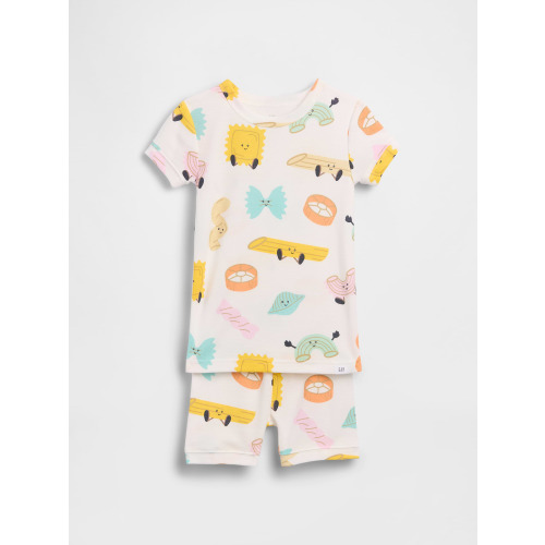 Baby & Toddler Organic Brushed Cotton Pasta PJ Short Set