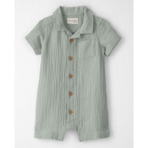 Baby Boy Organic Cotton Gauze Romper - Little Planet | Carter's