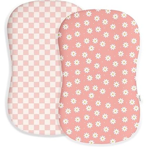 Baby Lounger Cover for Boys and Girls, Soft Breathable Polyester Cover, Fits Most Lounger Pillows, Cute Patterns, Durable and Machine Washable (Rosy Days, Envelope)