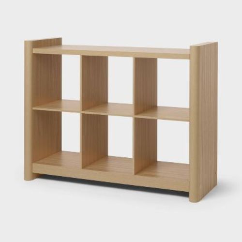 13" 6-Cube Horizontal Soft Wrap Cube Storage Oak Brown - Brightroom™