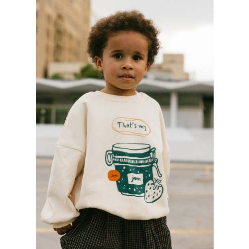 Graphic Crewneck- Jam- Cream