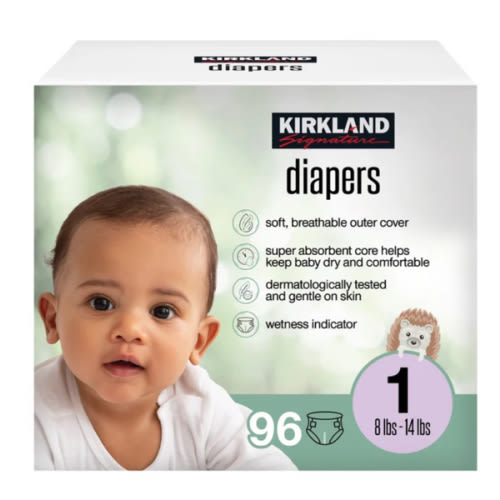 Kirkland Signature Diaper Size 1, 96-count | Costco