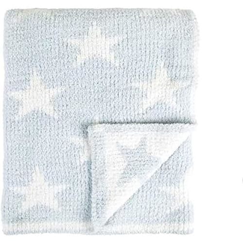 Tadpoles Ultra Soft Reversible Chenille Baby Blanket - Stars Blue | 30" x 40" | Made of 100% Microfiber Polyester | Soft, Gentle & Hypoallergenic | Ideal as a Swaddle, Receiving Blanket & More