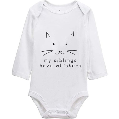 My Siblings Have Paws Bodysuit Baby Paws Romper Cat Whiskers Bodysuit Cute Baby Clothes Newborn Sibling Announcement Bodysuit