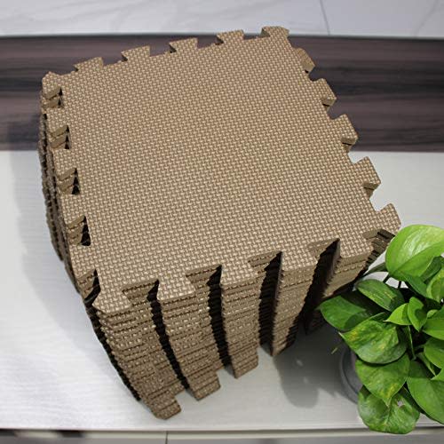 MQIAOHAM® 25 Pieces Puzzle Play Mats, Soft Baby Play Mat, Kids Interlocking Foam Floor Tiles, Toddlers Carpet Playmats G301025-106