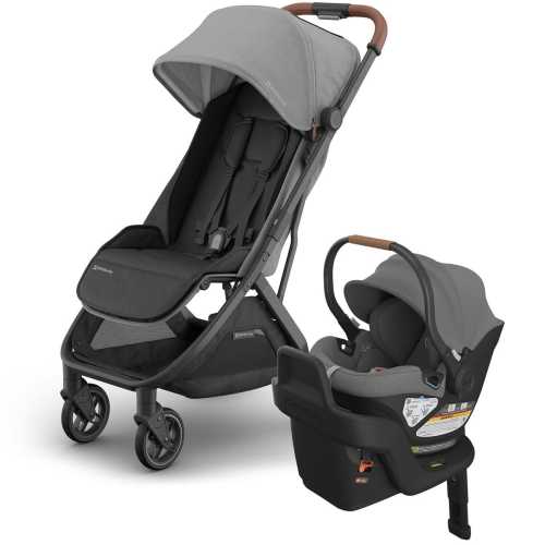 UPPAbaby Minu V3 Compact Stroller + Aria Travel System Bundle - Greyson / Greyson