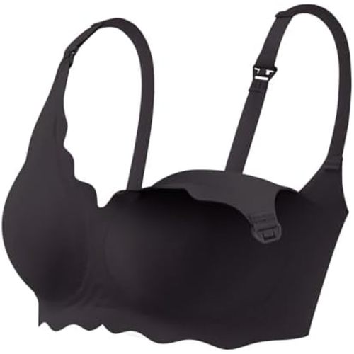 haakaa Nursing Bras for Breastfeeding, Ultra-Comfort Seamless Maternity Bra with Jelly-Strip Support