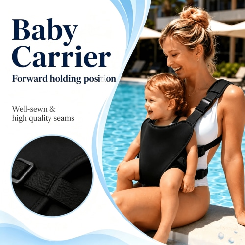 Swim Carrier for Baby – Neoprene Water Land Baby Carrier, Adjustable Baby Chest Carrier, Lightweight & Quick-Dry, Perfect for Pool & Beach Summer