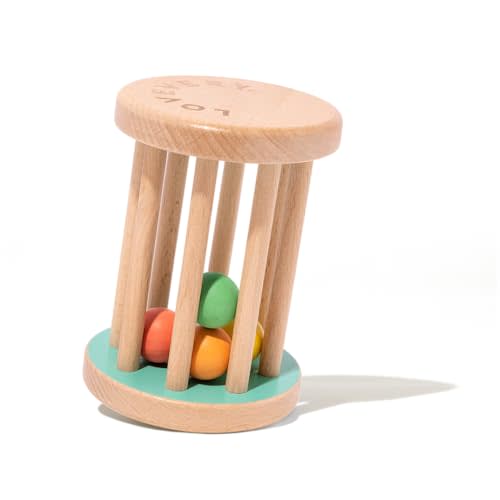 Lovevery, Montessori Rolling Rattle, Baby Rattle Starting at 12 Weeks