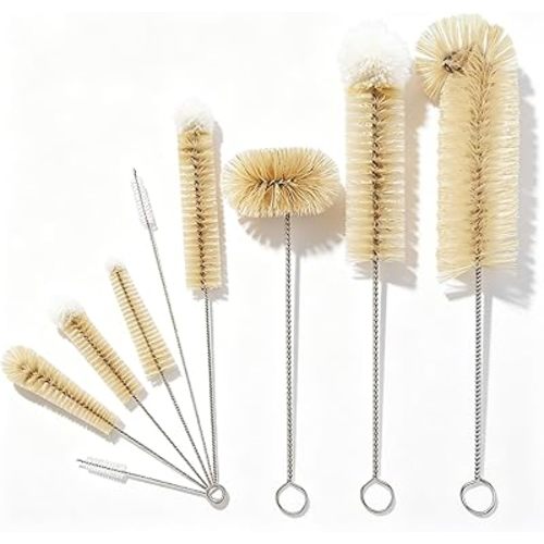 Masthome 9 Pieces Bottle Brush Set, Long Handle Bottle Cleaner for Washing Narrow Neck Wine/Beer Bottle, Hummingbird Feeder, Baby Bottle, Sports Bottle, Thermos, Flask