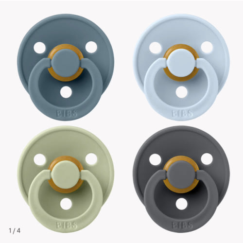 BIBS Colour 4 PACK Pacifiers - Petrol/Sage/Baby Blue/Iron – Bibsworld store US