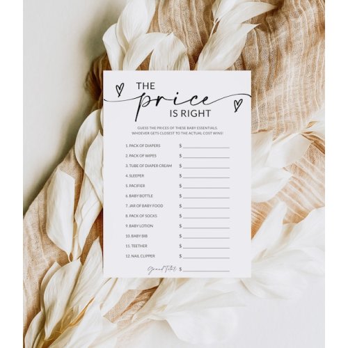 The Price is Right Baby Shower Game Baby Shower Games - Etsy
