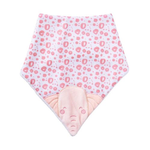 SARO Elephant Pink Baby Bib: Waterproof & Adjustable for Baby Girls (0-12 Months)