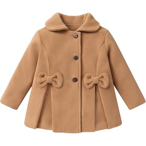 JEELLIGULAR Toddler Baby Girl Coats Kids Cloak Button Warm Thick Jacket Clothes Baby Fall Winter Outwear Clothes Set